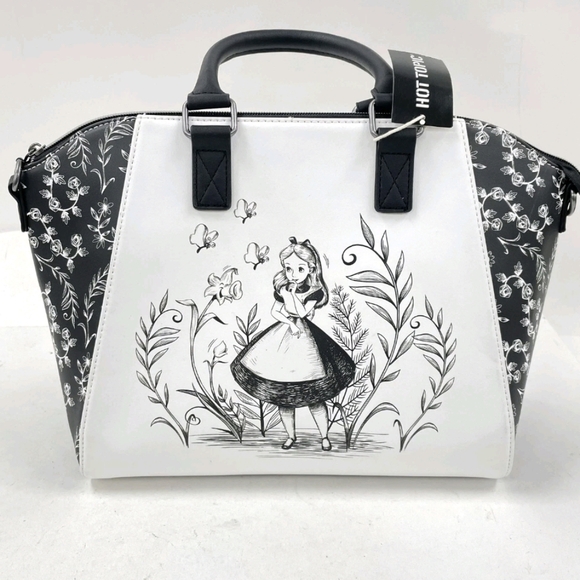 Loungefly Handbags - NWT Loungefly Alice in Wonderland Black & White Satchel